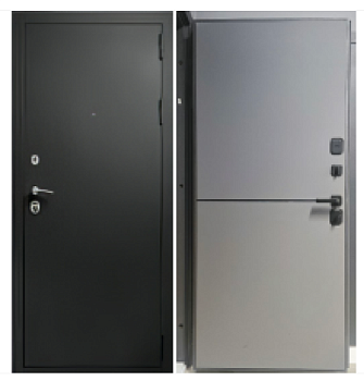 Дверь входная Термо Классика Серый муар/Софт графит 205*960 Правая