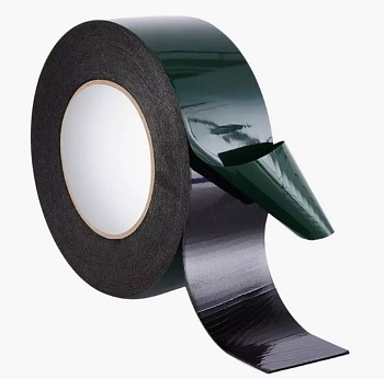 Скотч двухсторонний 19*5м на вспененной основе черная