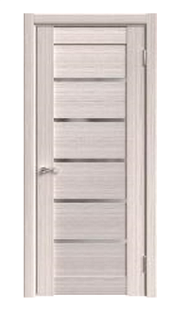 Дверное полотно Мастер 683 (600*2000) Сандал белый,стекло сатинат (Tandem 1-CO.ЭКШ.60 СБН)