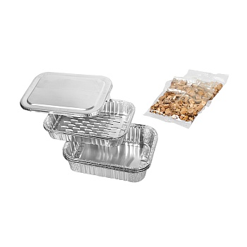 Форма для копчения алюминиевая, фольга 20*15см+ щепа из ольха (1/28) BOYSCOUT 61278