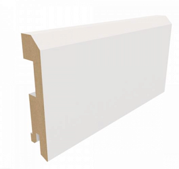 Плинтус напольный МДФ Albero ЭМАЛЬ ПП Белый 75*16*2070 мм