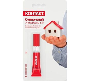 Супер-клей универсальный КОНТАКТ 3г (уп.10) шоу бокс