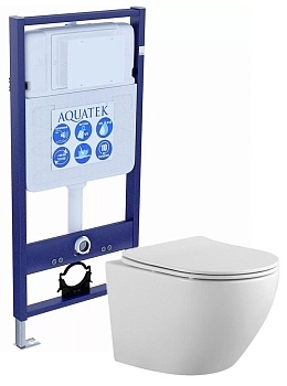 Инсталяция Set AQUATEK Европа Standard (инсталяция+зкоизол. прокладка+унитаз Европа+ сиденье)