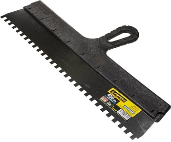 Шпатель зубчатый 450мм 8*8мм STAYER 1009-45-08