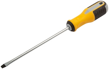 Отвертка шлицевая SL 5*150мм, прорезиненная ручка Fit 55185