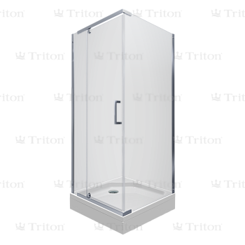 Душевое Ограждение Терра-Хром 90*90, квад. подд (3 места+сифонD90мм)