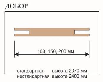 Планка доборная №2/2 10х200 мм (шт) Аляска суперматовая