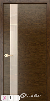 Дверь межкомнатная Камелия К5 Тон 45 Дуб натуральный 800 Водопад Зеркало (Пескоструй)