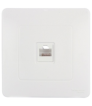 Розетка компьютерная 1-м СП BLANCA RJ45 категория 5e белая SchE BLNIS045001