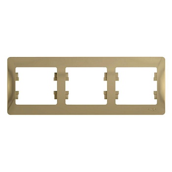 Рамка Schneider Glossa 3 поста титан