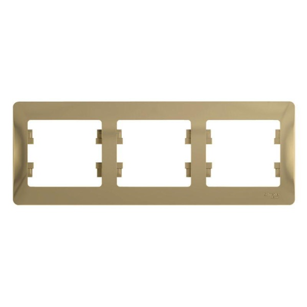 Рамка Schneider Glossa 3 поста титан