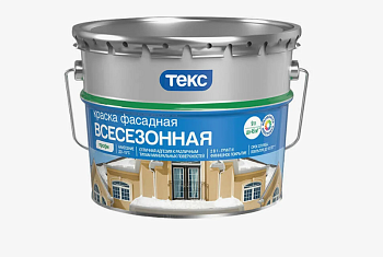 Краска ТЕКС Профи фасадная всесезонная 9л/14кг