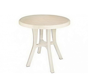 Стол круглый бежевый 80х80 Эльф 05