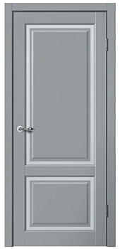 Дверное полотно ESTETIC Е02 Эмалит серый матовое стекло 800*2000 