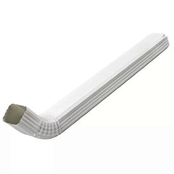 Труба водосточная 76х102х1000 белый с коленом RAL 9003