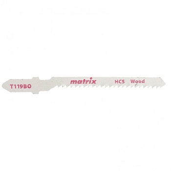 Пилка для лобзика T119BО (50х2мм) (3 шт/уп) по дереву Matrix 78227