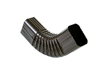 Колено трубы боковое 76х102 коричневое RAL 8017