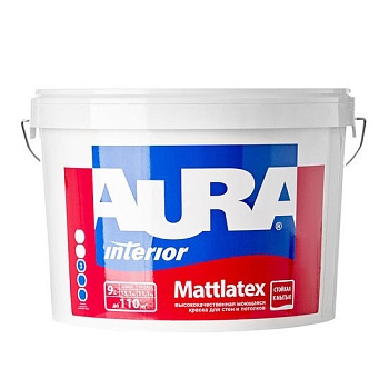Краска AURA Mattlatex моющаяся стены/потолок 0,9 л TR