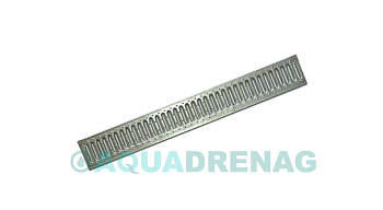 Решетка водоотводная штампованная оцинкованная РШО Aquadrenag Classic AQD DN100 A15 длина 1000мм