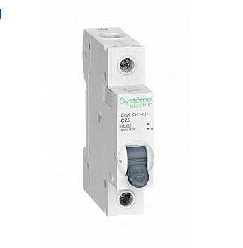 Выключатель автоматический модульный 1п C 25А 4.5кА City9 Set 230В SE C9F34125