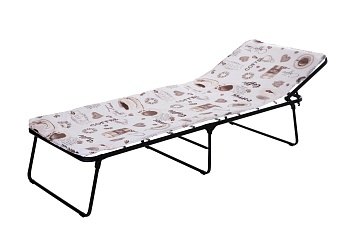 Кровать раскладная Надин мягкая (крошка) (цвет ткани беж. рис.кофе)