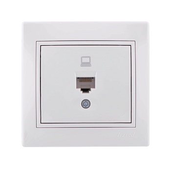 Розетка Lezard MIRA компьютерная 1-ая белая RJ-45