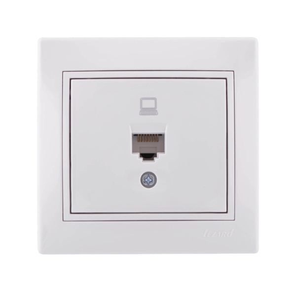 Розетка Lezard MIRA компьютерная 1-ая белая RJ-45