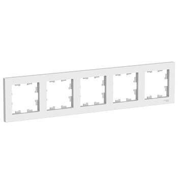 Рамка 5-м AtlasDesign белый SchE ATN000105