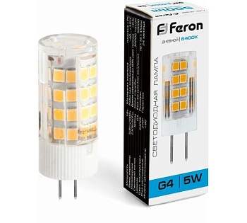 Лампа светодиодная LB-432 (5W) 230V G4 6400K 16x45mm  25862
