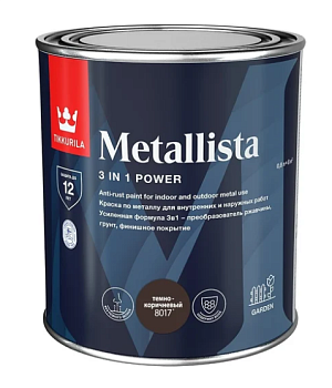 Краска по ржавчине TIKKURILA METALLISTA корич./темно-коричневая гл 0,8л