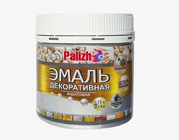 Эмаль декоративная акриловая СЕРЕБРО 0,15л Палиж№ 91
