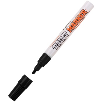 Маркер-краска Черный, 4мм, нитро-основа, для пром. применения MunHwa «Industrial»  IPM-01