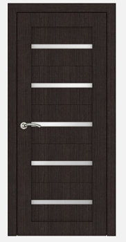 Дверное полотно М06 Венге/ бел стекло 700*2000 (витрина)