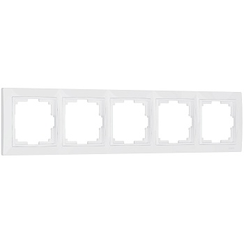 WERKEL Snabb basic (белый) Рамка на 5 постов WL03-Frame-05 / W0052001 (1/10/100)