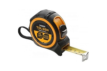 Рулетка 8м*25мм двухкомпонент.корпус,нейлон,магнит TOLSEN Industrial 36005