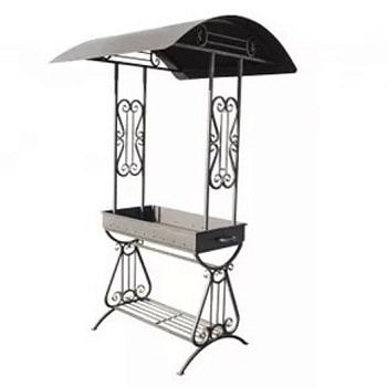 Мангал Лира 1м с крышей Сталькомфорт