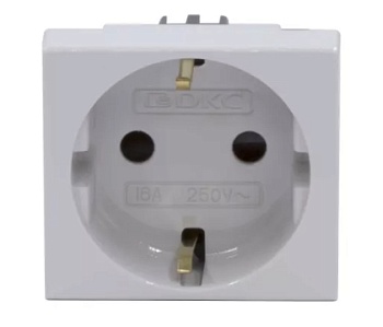 Розетка 1-м 2мод. VIVA 16А  IP 20 2P+E с/з DKC 45025