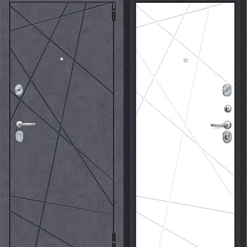 Дверь входная Porta R-3 15/15 Graphite Art/Super White/Лунн ый камень  980*2050 левая