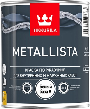Эмаль по ржавчине Metallista 0,9л А Tikkurila