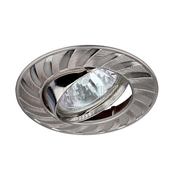 Светильник потолочный KL7A SN  литой поворотное колесо  MR16, 12V, 50W (сатин/никель)  ЭРА