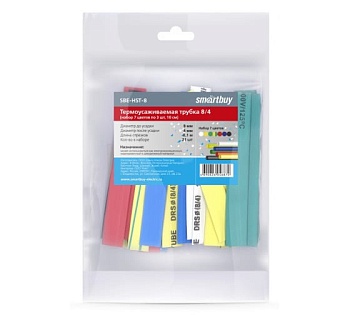 Термоусаживаемая трубка 8/4 набор (7 цветов по 3 шт, 10 см) (SBE-HST-8)