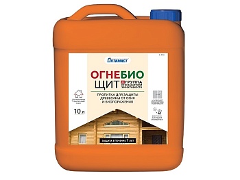 Пропитка ОГНЕ-БИОЩИТ-1 для защиты древесины от огня и биопоражения I группы С413