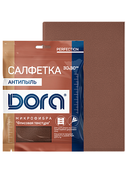 Салфетка 30*30 микрофибра антипыль DORA 1шт.