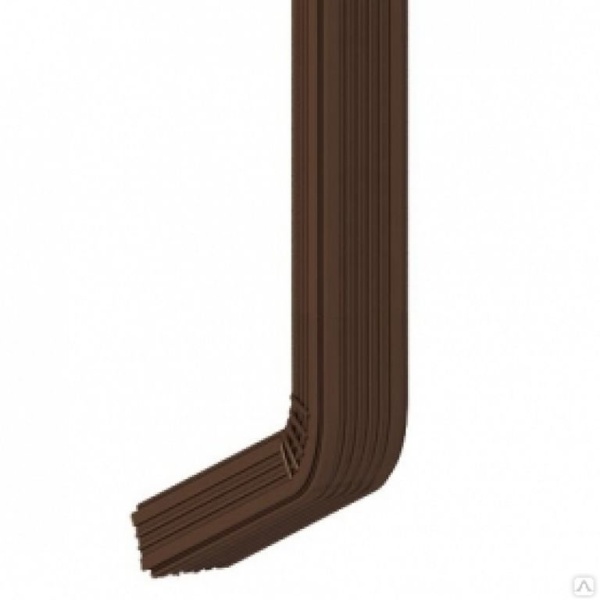 Труба водосточная 76х102х3000 с коленом коричневая RAL 8017