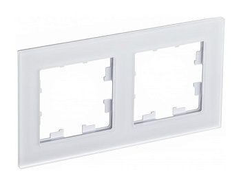 Рамка 2-м AtlasDesign Nature матов. стекло бел. SchE ATN330102