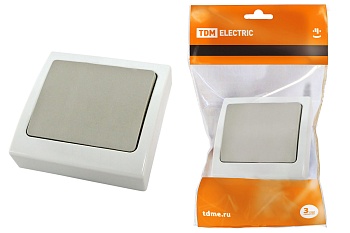 Выключатель 1-кл. скрытой установки IP54 10А "Вуокса" TDM SQ1803-0101