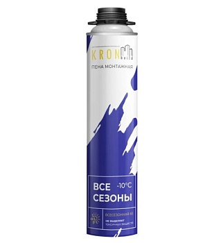 Пена монтажная пистолетная Kronbuild 65 Всесезонная 850мл (12)