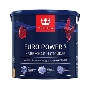 Краска EURO POWER 7 А мат 2,7л TIKKURILA