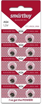 Батарейка часовая Smartbuy AG4-10B (10/2000)  (SBBB-AG4-10B)