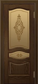 Дверное полотно Амелия Тон 35  800 Стекло Айрис бронза (витрина)